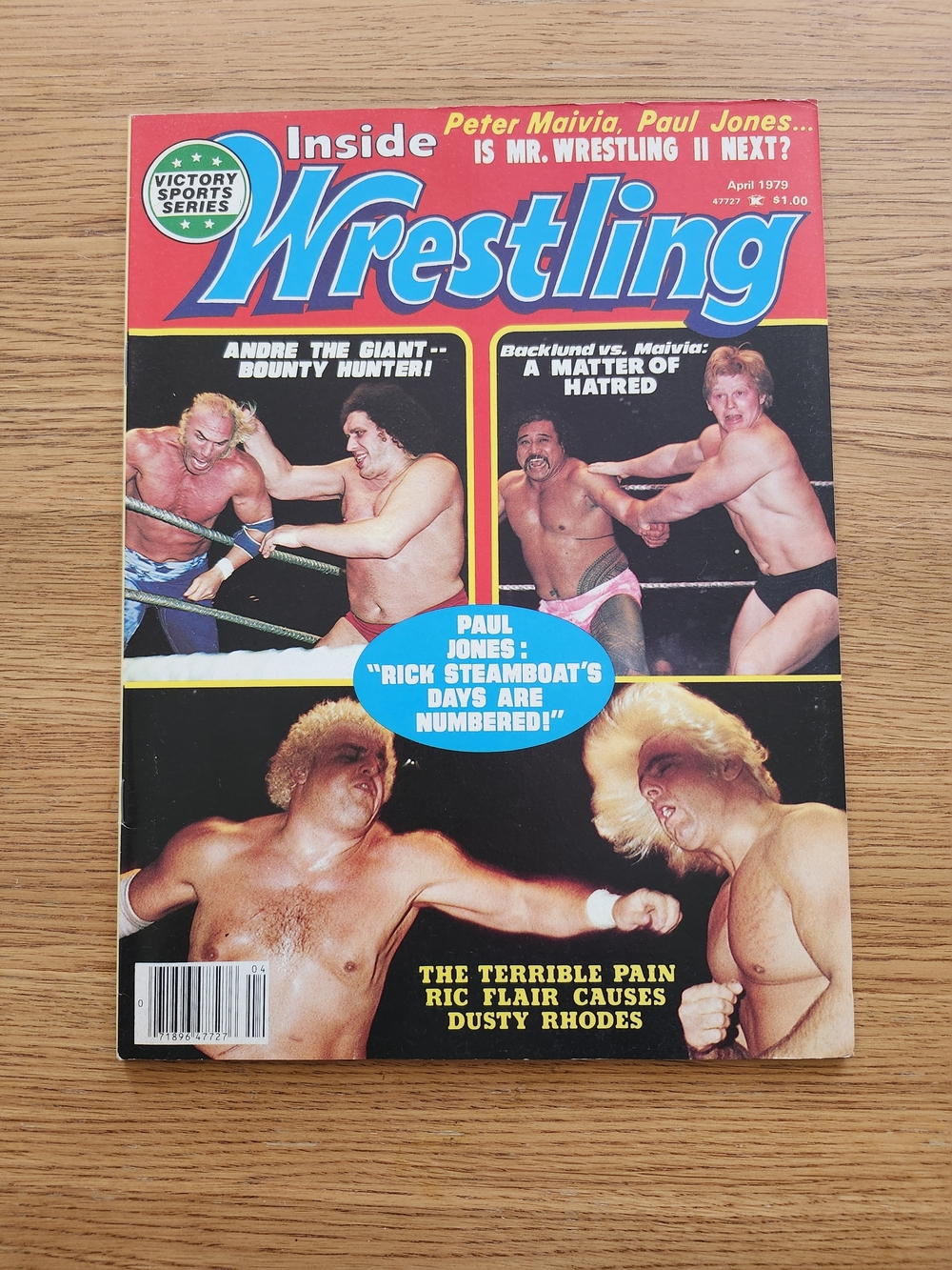 Vintage WWE 1979 Magazine Featuring Andre The Giant Bob Backlund Ric Flair